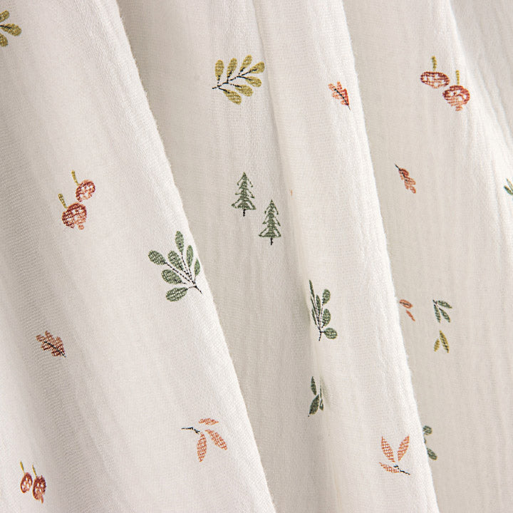 Musselina estampada com folhas botânicas - Ribes y Casals