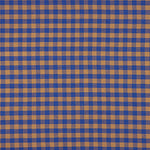 Camisola de tecido de algodão xadrez azul e castanho - Ribes y Casals