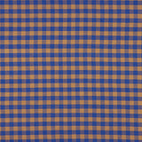 Camisola de tecido de algodão xadrez azul e castanho - Ribes y Casals
