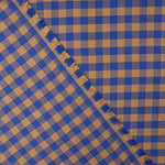Camisola de tecido de algodão xadrez azul e castanho - Ribes y Casals