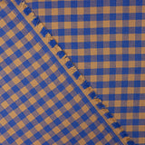 Camisola de tecido de algodão xadrez azul e castanho - Ribes y Casals