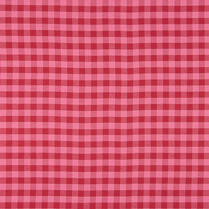 Camisola de tecido de algodão xadrez rosa e vermelha - Ribes y Casals