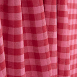 Camisola de tecido de algodão xadrez rosa e vermelha - Ribes y Casals