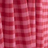 Camisola de tecido de algodão xadrez rosa e vermelha - Ribes y Casals