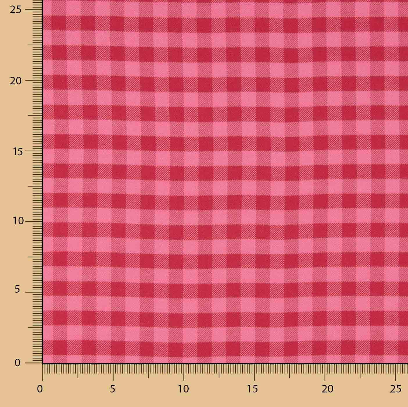 Camisola de tecido de algodão xadrez rosa e vermelha - Ribes y Casals