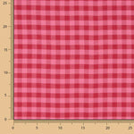 Camisola de tecido de algodão xadrez rosa e vermelha - Ribes y Casals