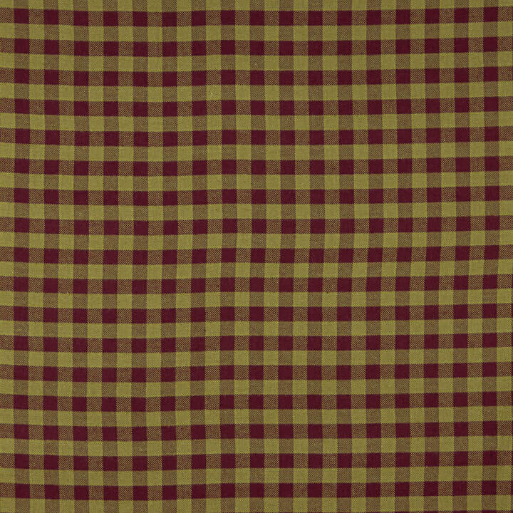Camisola de flanela de tecido de algodão com xadrez em grená e verde - Ribes y Casals