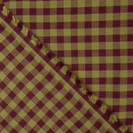 Camisola de flanela de tecido de algodão com xadrez em grená e verde - Ribes y Casals