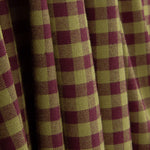 Camisola de flanela de tecido de algodão com xadrez em grená e verde - Ribes y Casals