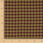 Camisola de flanela de tecido de algodão com xadrez em grená e verde - Ribes y Casals