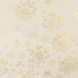 Loneta Jacquard com Lurex Dourado e Flores de Páscoa - Ribes y Casals