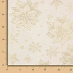 Loneta Jacquard com Lurex Dourado e Flores de Páscoa - Ribes y Casals