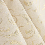 Loneta Jacquard com Lurex Dourado e Ramos Ornamentais - Ribes y Casals