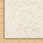 Loneta Jacquard com Lurex Dourado e Ramos Ornamentais - Ribes y Casals