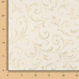 Loneta Jacquard com Lurex Dourado e Ramos Ornamentais - Ribes y Casals
