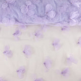 Tule Lilás com Flores 3D e Pérolas - Ribes y Casals