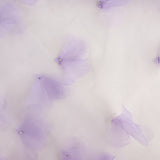 Tule Lilás com Flores 3D e Pérolas - Ribes y Casals