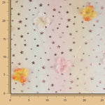Tule arco-íris «Céu das Fadas» com flores 3D e estrelas - Ribes y Casals