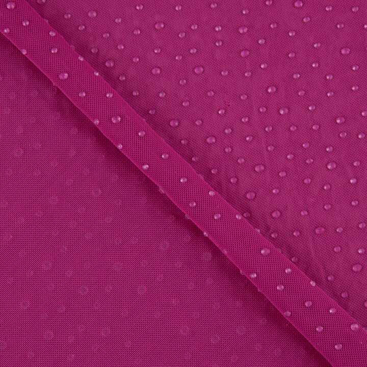 Tule Elástico Fúcsia com Efeito Gotas de Água - Ribes y Casals
