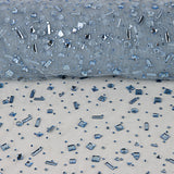 Tule de luxo azul com strass a condizer - Ribes y Casals