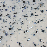 Tule de luxo azul com strass a condizer - Ribes y Casals