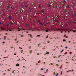 Tule Luxury Fúcsia com Strass Multicoloridos - Ribes y Casals