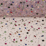 Tule Luxury Rosa Palo com Strass Multicoloridos - Ribes y Casals