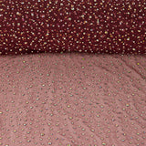 Tule bordô com strass iridescentes - Ribes y Casals