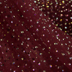 Tule bordô com strass iridescentes - Ribes y Casals