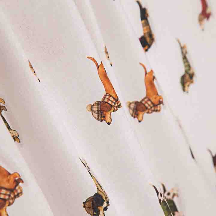 Lençol de tecido de algodão estampado com cachorrinhos - Ribes y Casals