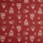 Loneta Jacquard de Natal com Abetos Vermelhos e Lurex - Ribes y Casals