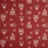 Loneta Jacquard de Natal com Abetos Vermelhos e Lurex - Ribes y Casals
