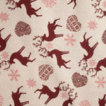 Loneta Jacquard Natal Nórdico Vermelha com Lurex - Ribes y Casals