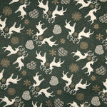 Loneta Jacquard Natal Nórdico Verde com Lurex - Ribes y Casals