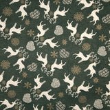 Loneta Jacquard Natal Nórdico Verde com Lurex - Ribes y Casals
