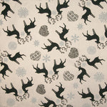 Loneta Jacquard Natal Nórdico Verde com Lurex - Ribes y Casals