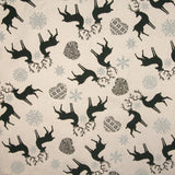 Loneta Jacquard Natal Nórdico Verde com Lurex - Ribes y Casals
