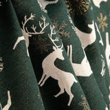 Loneta Jacquard Natal Nórdico Verde com Lurex - Ribes y Casals