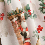Loneta estampada com o Pai Natal e a lareira - Ribes y Casals