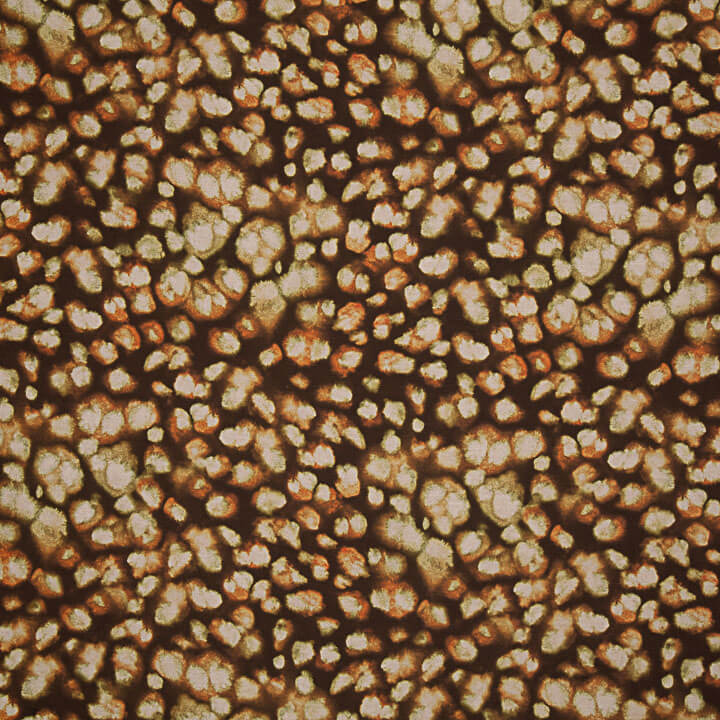 Tecido de viscose estampado de dupla face, padrão mosaico terra - Ribes y Casals