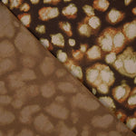 Tecido de viscose estampado de dupla face, padrão mosaico terra - Ribes y Casals