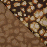 Tecido de viscose estampado de dupla face, padrão mosaico terra - Ribes y Casals