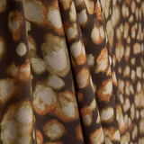 Tecido de viscose estampado de dupla face, padrão mosaico terra - Ribes y Casals