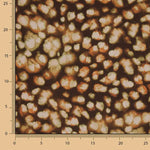 Tecido de viscose estampado de dupla face, padrão mosaico terra - Ribes y Casals