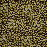 Tecido de viscose estampado de dupla face com padrão mosaico em tom de azeitona - Ribes y Casals