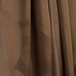 Tecido de viscose estampado de dupla face com ondas abstratas em tom de azeitona - Ribes y Casals