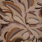 Tecido de viscose estampado de dupla face com ondas abstratas em tons de terra - Ribes y Casals