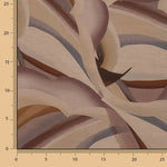 Tecido de viscose estampado de dupla face com ondas abstratas em tons de terra - Ribes y Casals