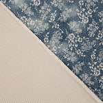 Bombazina estampada com flores vintage azuis - Ribes y Casals