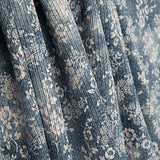 Bombazina estampada com flores vintage azuis - Ribes y Casals